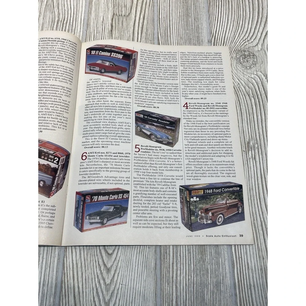 Scale Auto Enthusiast Magazine June 1999 Model Car Concept Ferrari NASCAR